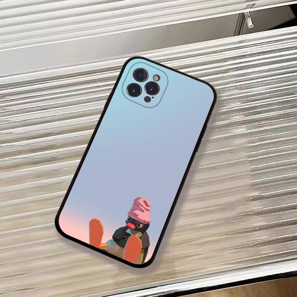 Cute P-Penguin Pingu Phone Case For iPhone 17, 16,15,14,13,12,11 Plus,Pro Max, Others Soft Black Cover