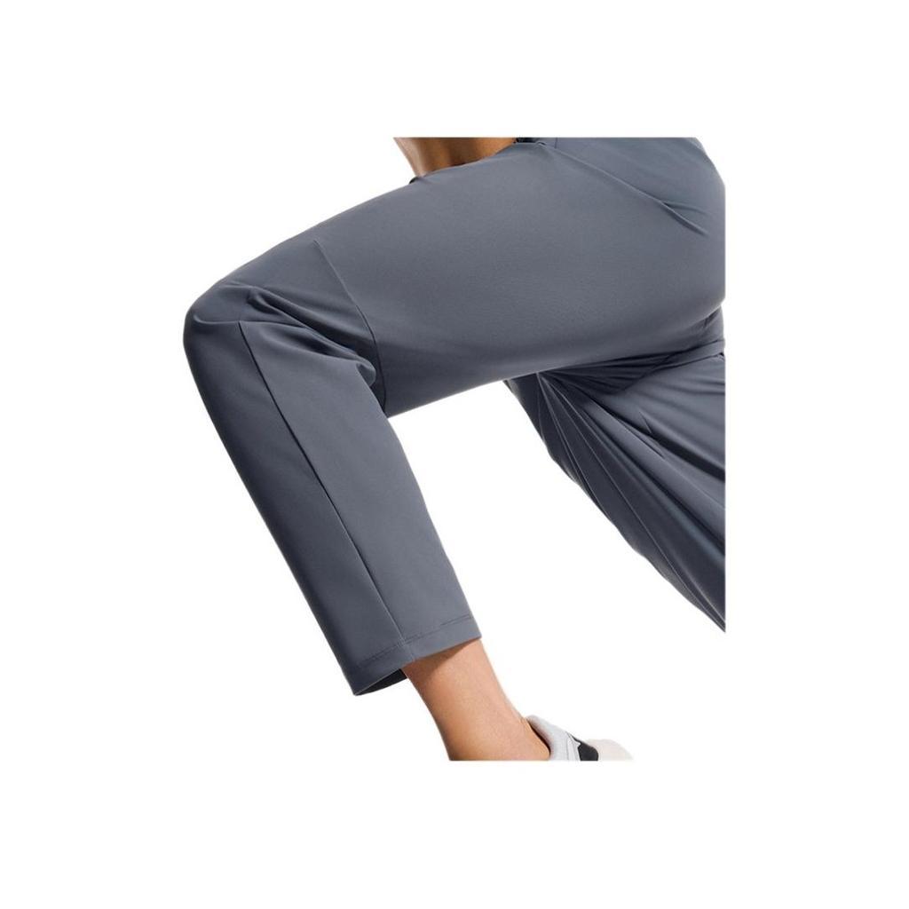 Anta Simple Solid Color Elastic Straight Leg Knitted Sports Pants Men bottoms Black 952527303-3