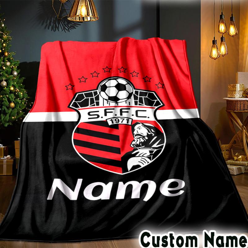 Custom Name Soccer Team Francisco Throws Blanket Flannel Blankets for Couch Bed Gifts for Men Women Picnic blanket Christmas fan gifts