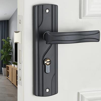 Door Handle Lock Manganese Steel Silent Bearing Universal Door Lever Lock Set with Keys for Home Bedroom Black Door Lever Lock