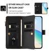Card Wallet Phone Cover For OPPO A98 A96 A80 A79 A78 A76 A60 A58 A36 Reno15 Pro Max A6 Leather Case Wrist Strap Crossbody Shell