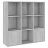 VidaXL Bookcase Sonoma Grey 98x30x98 Cm 815448