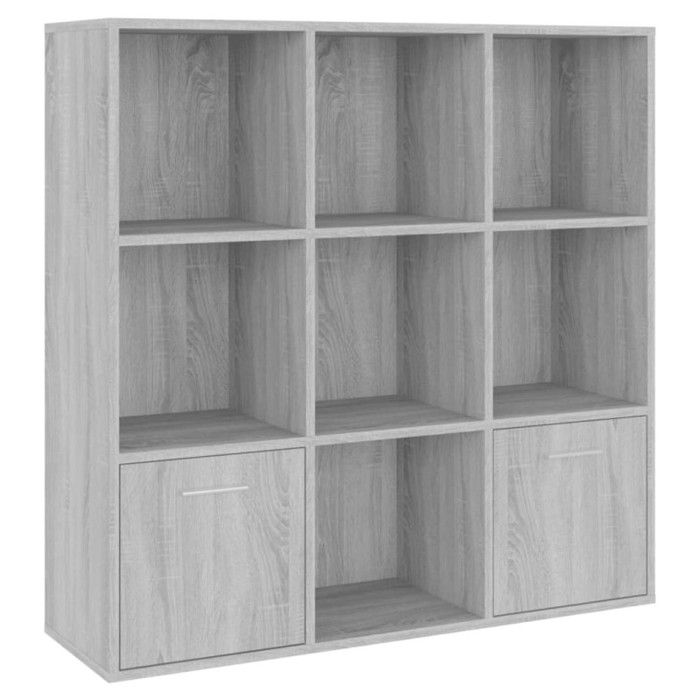 VidaXL Bookcase Sonoma Grey 98x30x98 Cm 815448