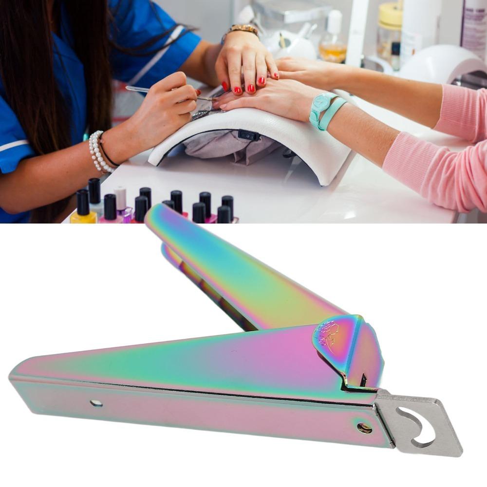 Stainless Steel Blade U-Shape Stainless Steel False Nail Tip Clipper For Artificial Nails
