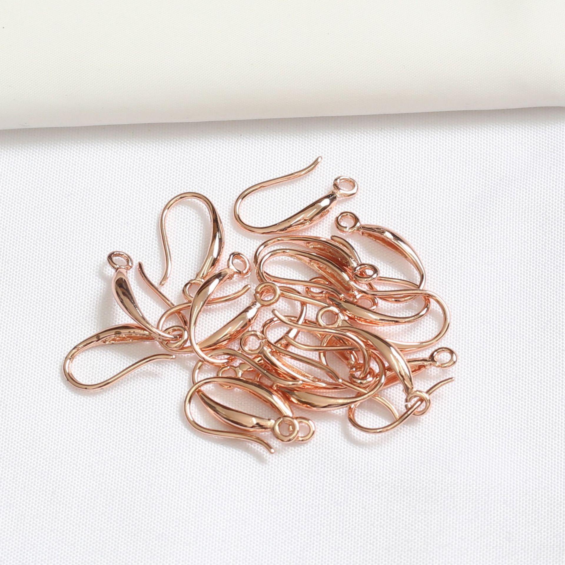 

10 шт. 14-каратного золота серьги-крючки своими руками, корейская версия простых и универсальных, специально для гладких материалов для ювелирных изделий-гвоздиков