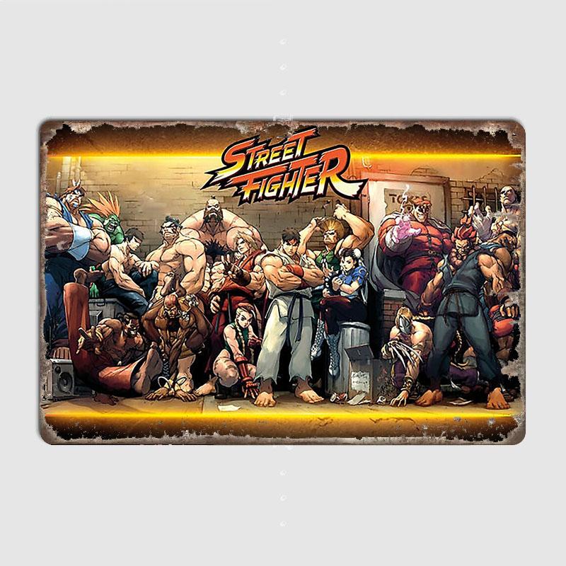 

Легенда Street Fighter Ретро Постеры Металлическая Табличка Жестяной Настенный Декор Клуб Гараж Кухня Комната Декор Пользовательская Жесть Домашний Декор 20x30cm（7.8x11.8inch）