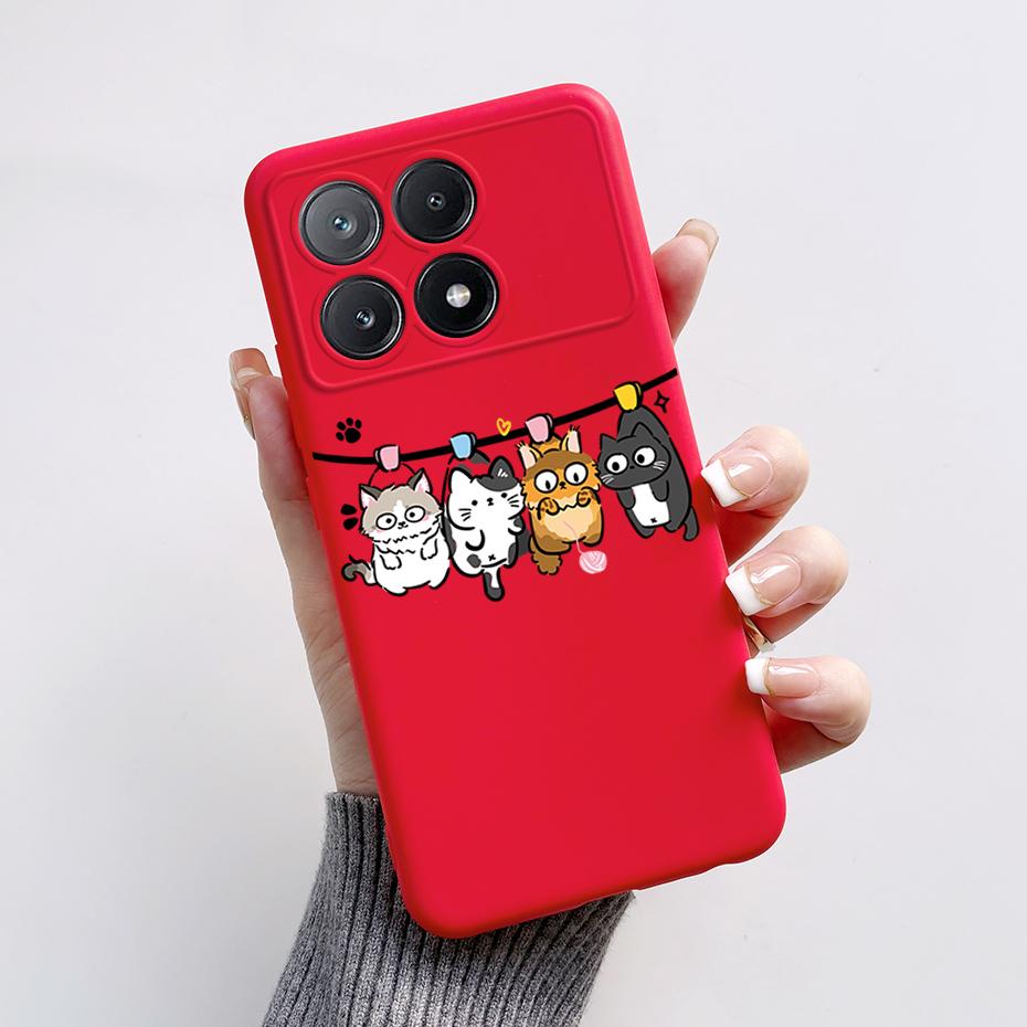 For Xiaomi Poco X6 Pro Case Stylish Painted Silicone Bumper Shockproof Phone Cases Cover Coque For Xiaomi Poco X6 Pro 5G Fundas