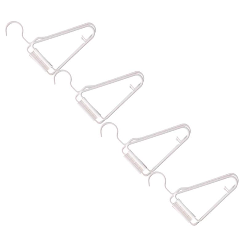 ABKS-16Pcs Foldable Hangers, Plastic Foldable Hangers, Portable Folding Clothes Hanger, Foldable Travel Hangers (White)