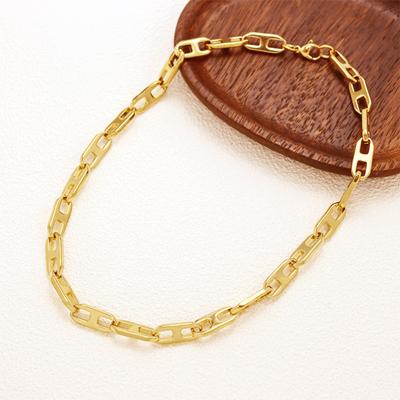 Jewelry Titanium Steel Necklace Creative Japanese Word Chain Versatile Clavicle Bare Chain Ot Buckle Set Stainless Steel Jewelry