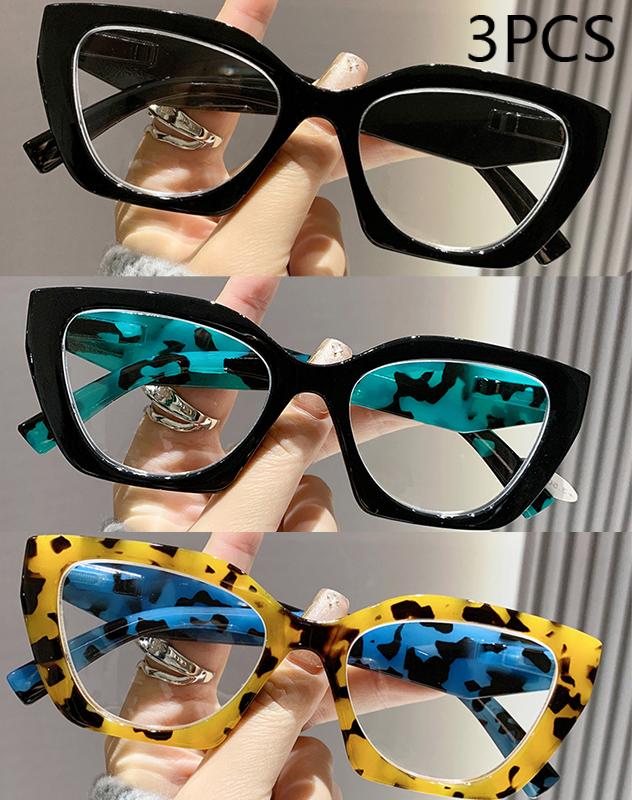 2/3PCS Reading Glasses Retro Leopard Print Flower Elderly Single Light Trendy Personality Large Frame Reading Glasses 2220