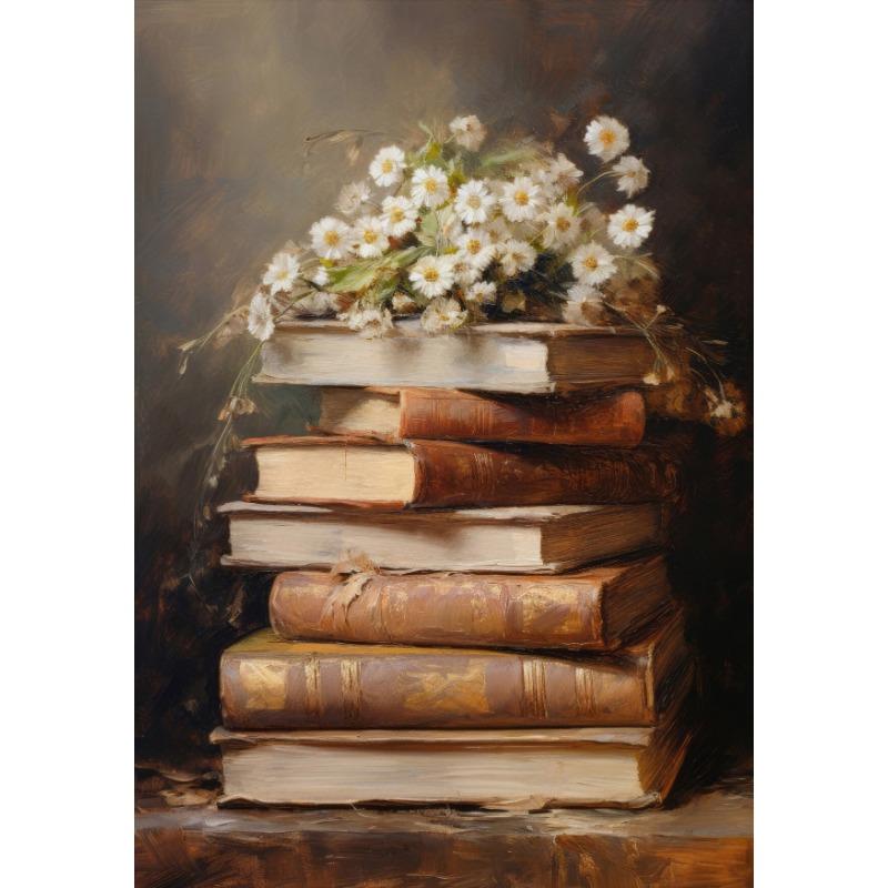 Jarní a Velikonoční Plakát Jarní Louka s Polními Květinami Zaječí Rodina Město Velikonoční Zajíček Plátno Malba Nástěnné Umění Obrázek Domácí Dekorace