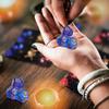 Yousheng 3Pcs/Set Astrology Dice 12-Sided Twelve Constellation Sign Zodiac Dice Glitter Acrylic Lucky Dice Toy Tarot Cards Game Divination Accessory