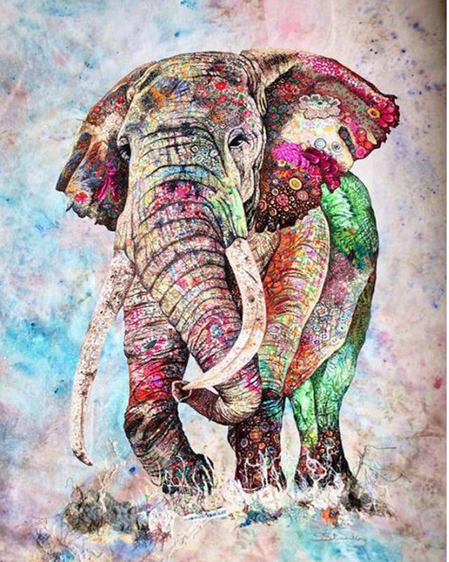 5D Diamond Painting Elephant Full Drill Square Needlework Diamond Embroidery Full Set Animal Diamond Mosaic Cross Stitch Craft Kit Home Decor