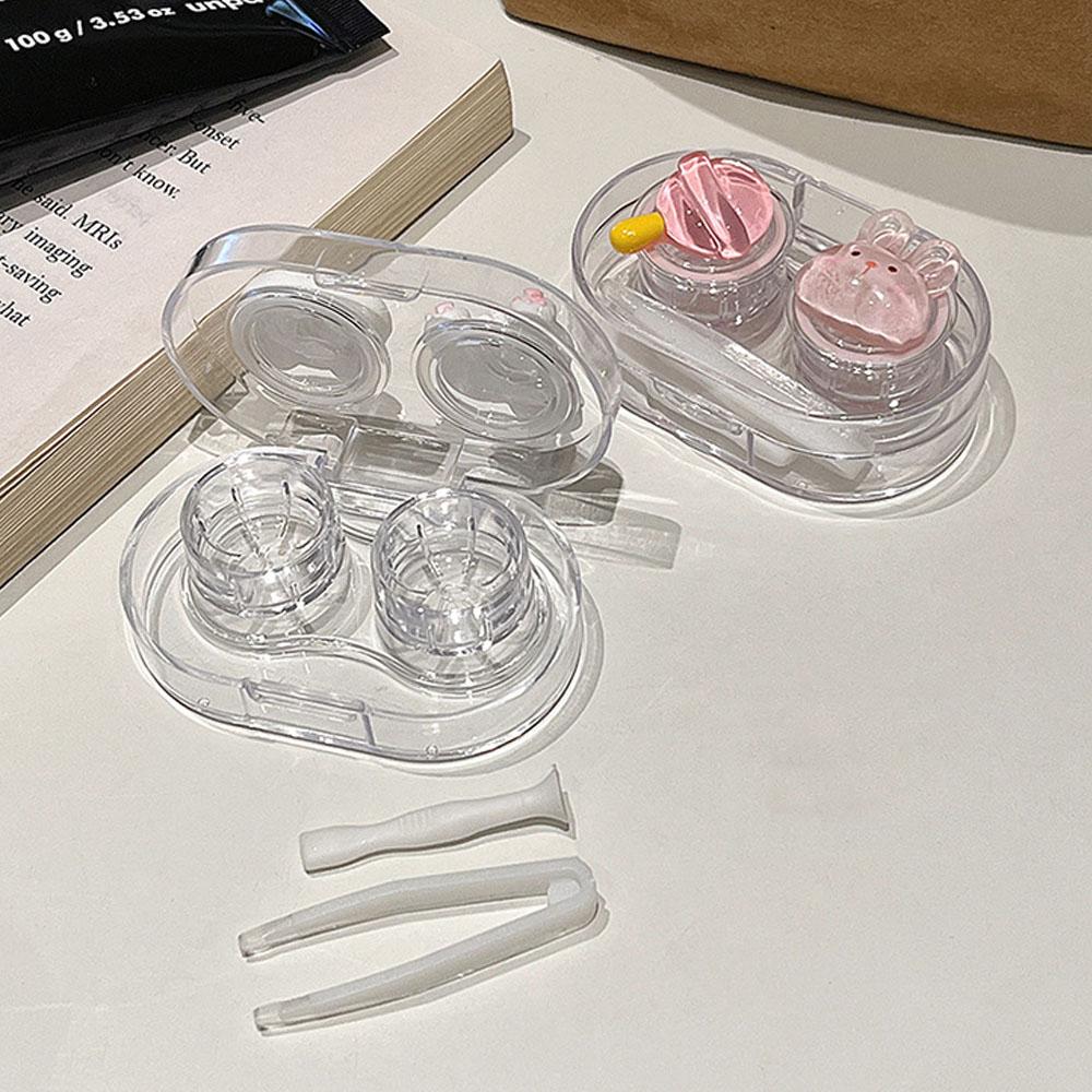 Contact Lens Case Decorative Colored Contact Lenses Box Fashion Contact Lens Box Cute Mini Lens Case Set For Travel Daily Use