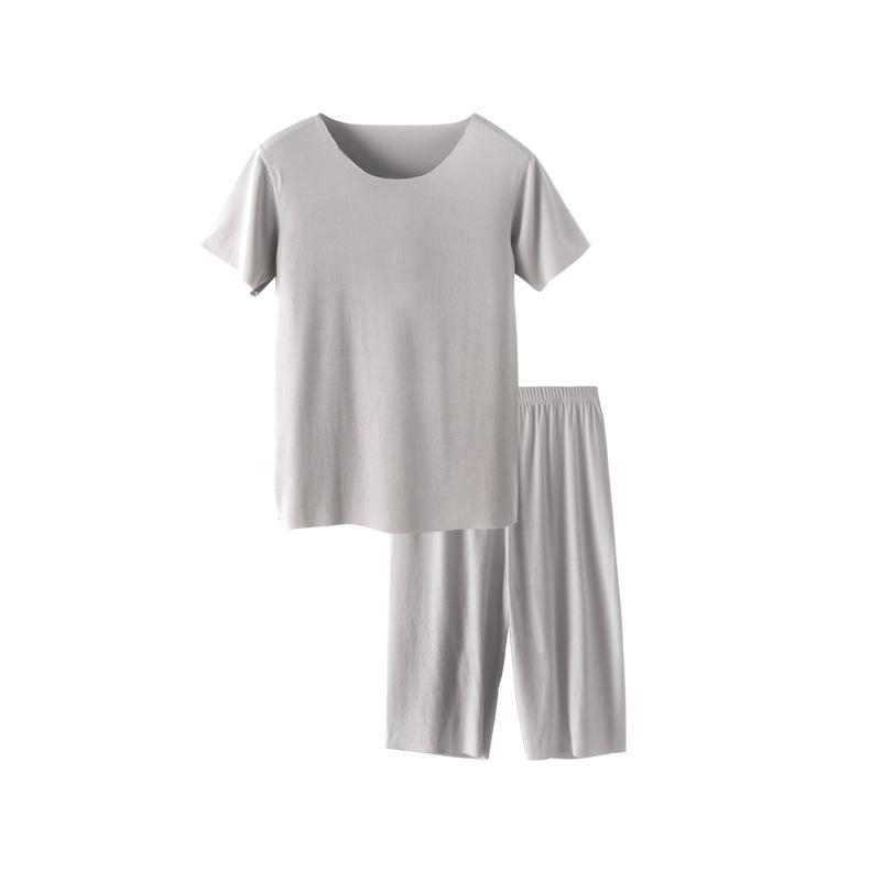 Kids' Summer Modal Pajama Set - Short Sleeve for Boys & Girls, Breathable Air Conditioning Wear.