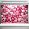 Multi functional pink heart and white wooden background fabric - perfect for teenage parties and birthday parties