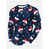 3D Christmas Graphic Printed Top Casual Long Sleeved Men's T-shirts - Soft Medium Stretch Polyester Fabric Spring and Autumn Relaxed Fit Clothing