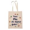 Tote Bag - PLANETEE - Mia Is Awesome! - Jute - Printed In France - Reusable