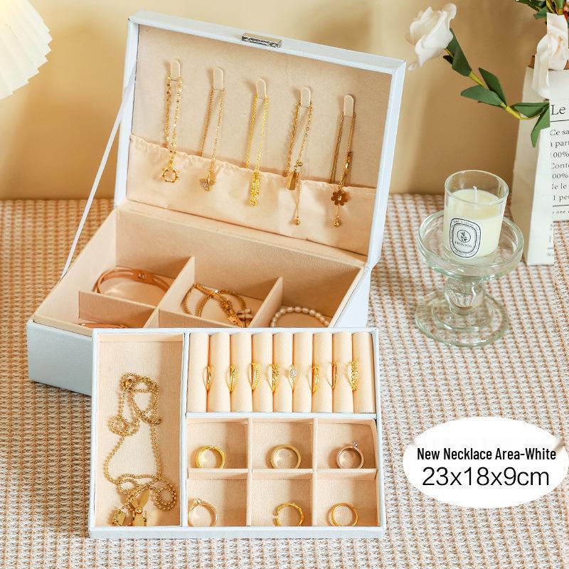 Locked Multi-Layer Jewelry Organizer: Anti-Oxidation Storage for Earrings, Necklaces, and Rings