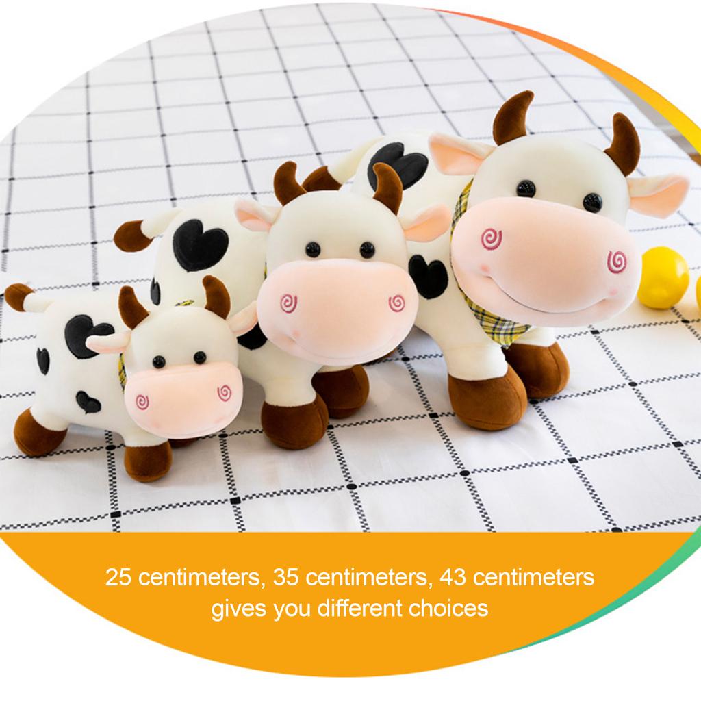 Niedliche Kälber Plüschtiere Superweiche Kuhpuppe Kinder Tierkreis Rinderpuppen Ornamente Geburtstagsgeschenk