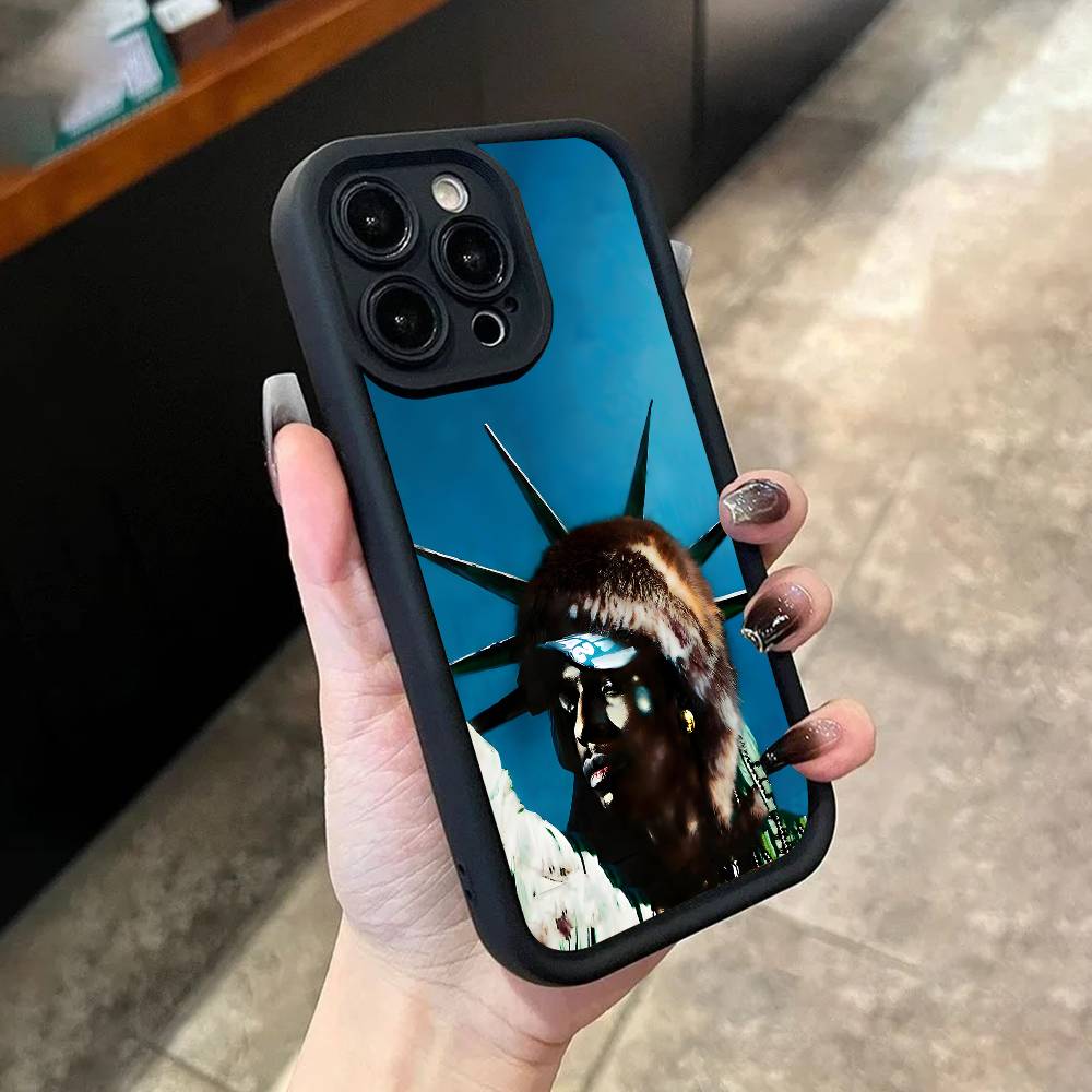 A-Asap Dont Be Dumb R-Rocky Phone Case For iPhone 17,16,15,14,13,12,11,Pro,Max,Plus,X,XS,SE4,E,Mini Black Thickened border Case iPhone 15 Pro