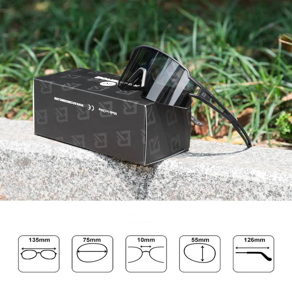 Photochromic cycling glasses with UV 400 UVA and UVB filters, black