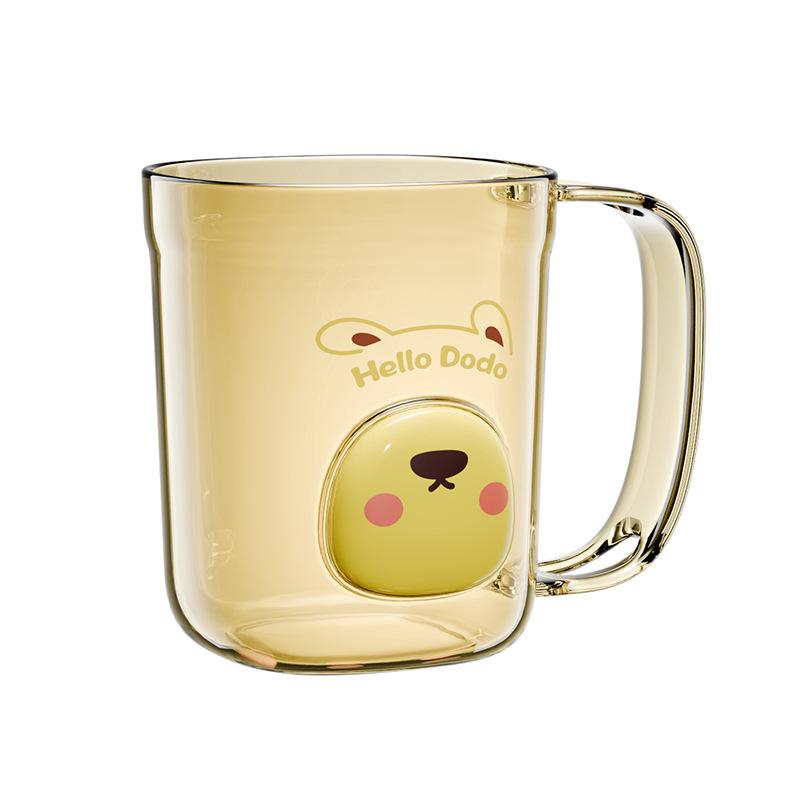 High-value Bear Mouthwash Cup, Transparent, High Appearance Level, Simple Toothbrush Cup жёлтый