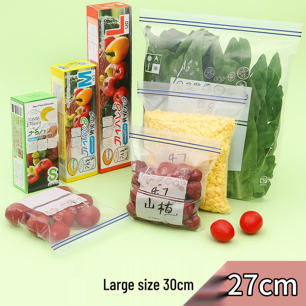 Food-Grade Self-Sealing Double-Layer Storage Bag for Fridge/Freezer - Keeps Fruits and Snacks Fresh