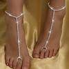 Factory Rhinestone Anklet Jewelry Simple And Shiny Beach Diamond Anklet Foot Jewelry