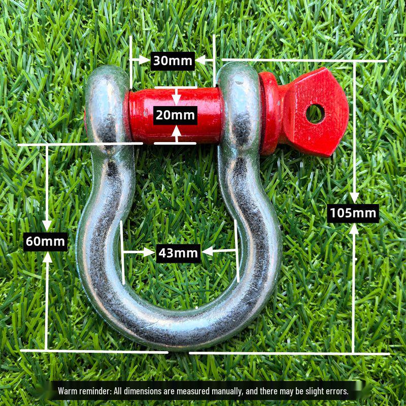 

Сверхпрочный буксировочный трос для автомобиля с U-образным крюком и скобой-подкова для внедорожников
