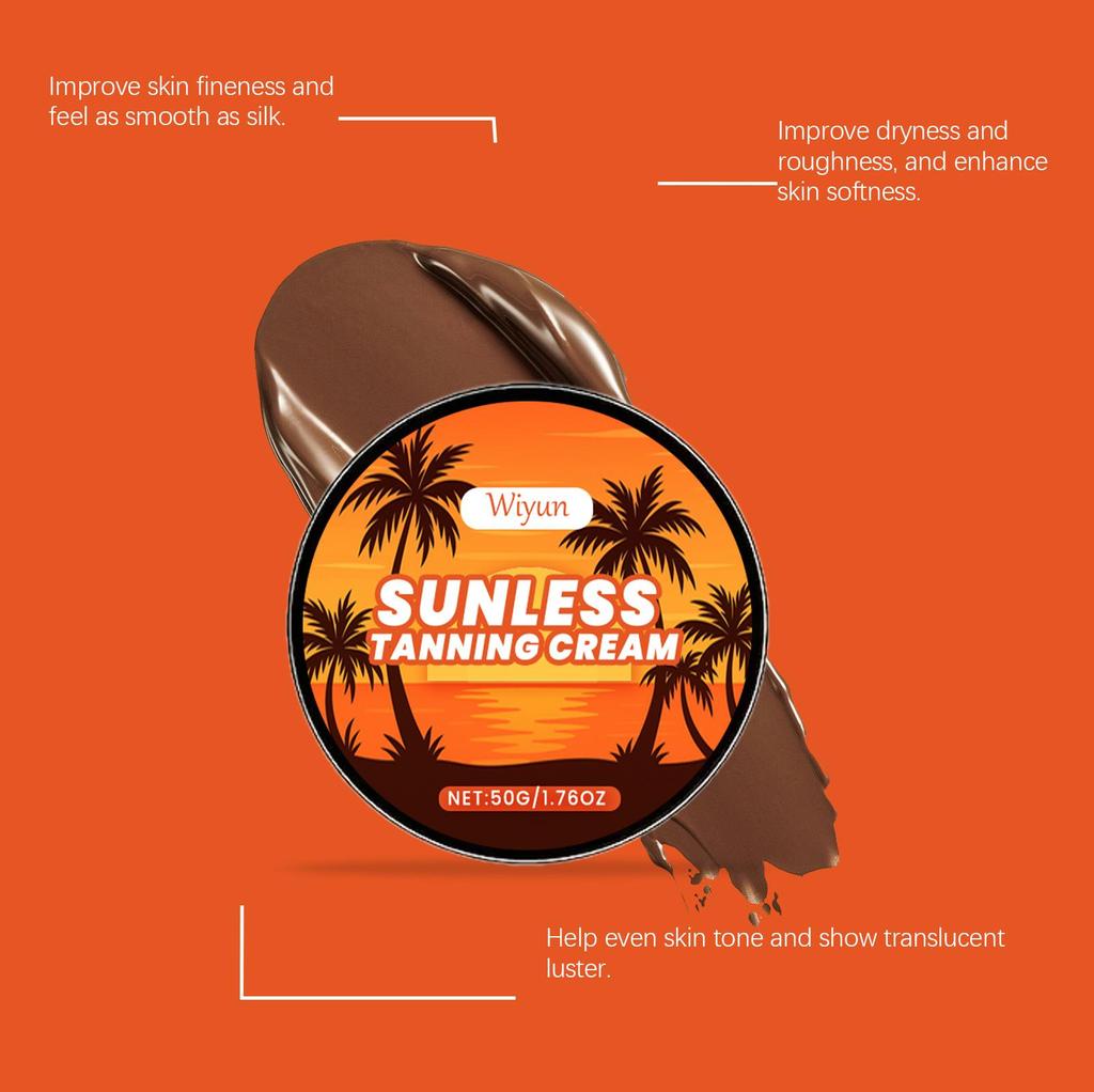 Sunless Tanning Aid Cream Plant Oil Glossy Moisturizing Even Skin Tone For All Seasons Tanning Aid Body Cream