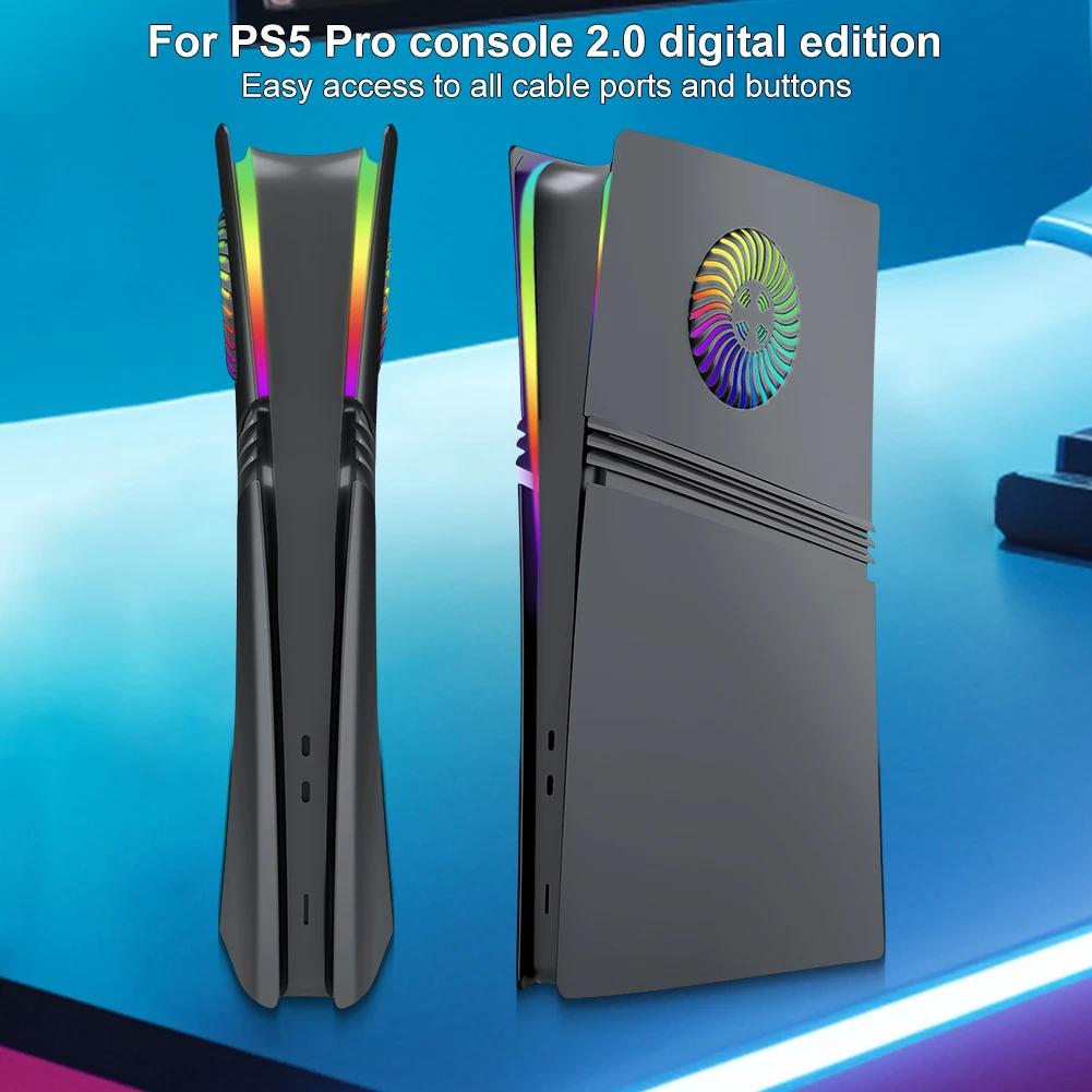 Face Plate Console Cover ABS Hard Case Anti-Scratch Side Plate Shell Shockproof Hard Shell Skin for PS5 Pro Disc/Digital Edition