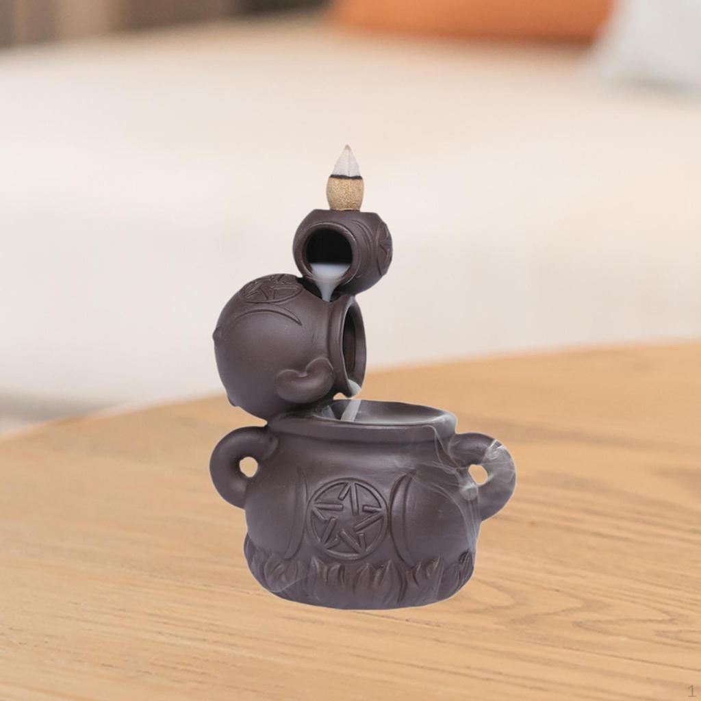 Backflow Incense Holder Burner Ideal Gift Elegance Home Decor, Censer, for Bedroom Living Room Hotel