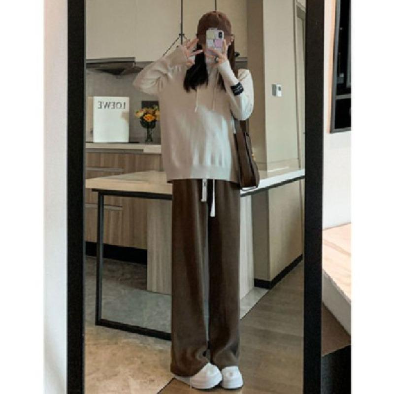 Casual Pants Children's Spring and Autumn New High Waist Drape Loose Straight Wide Leg Trousers