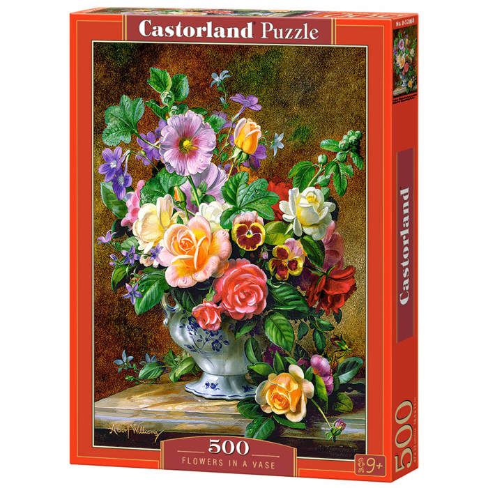 Puzzle 500 pièces - castorland - flowers in a vase - paysage et nature - adulte - multicolore