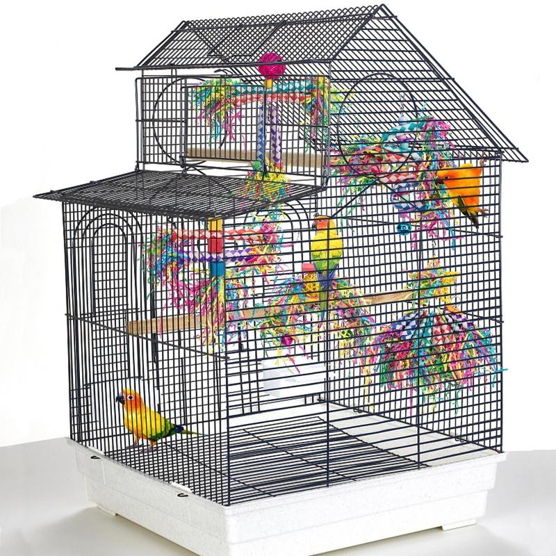5 Pack Bird Chewing Toys Colorful Foraging Shredding Toy Wood Blocks Hanging for Cage for Cockatiel Conure African for G