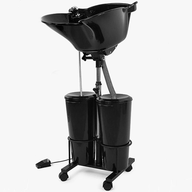 Portable Shampoo Bowl Height Adjustable Hairdresser Sink Mobile Hair Wash Basin Backwash Shampoo Basin Salon Barber Shop Tools