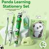 6-in-1 Cute Panda Stationery Set Birthday Present Back To School Gift Pencil Eraser Students School Office Correction Tape Kids