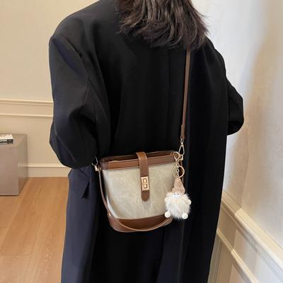 Ins Textur Handtasche Damen 2025 neue Mode kleine Tasche Retro Bucket Bag Schultertasche Umhängetasche