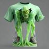 Terror Skull 3D Printed T-shirt Personalized Fashion Short Sleeve Top, Casual and Comfortable Round Neck Street Wear