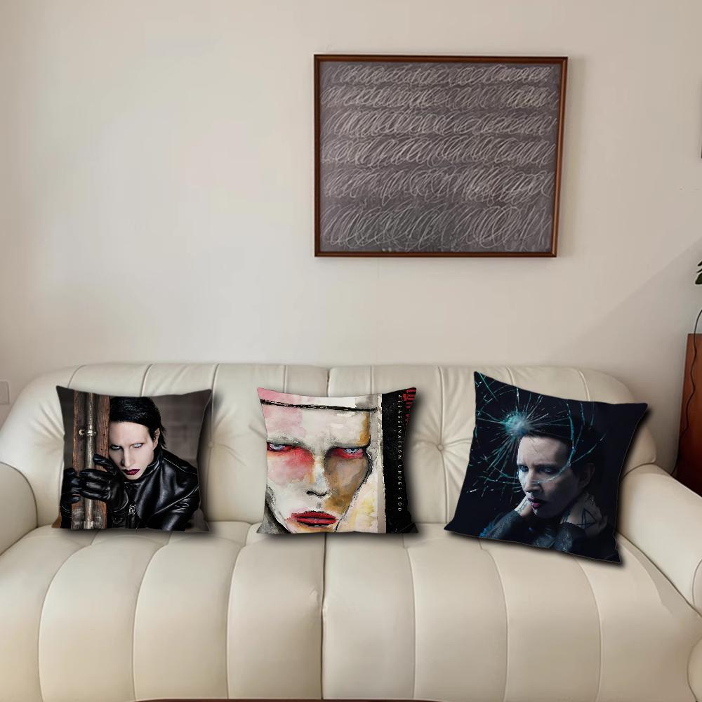 M-Marilyn M-Son Under God Kissenbezug Wohnzimmer Akzent Sofa Rückenlehne Quadratisch Lounge Entspannender Nickerchen Begleiter Kissenhülle