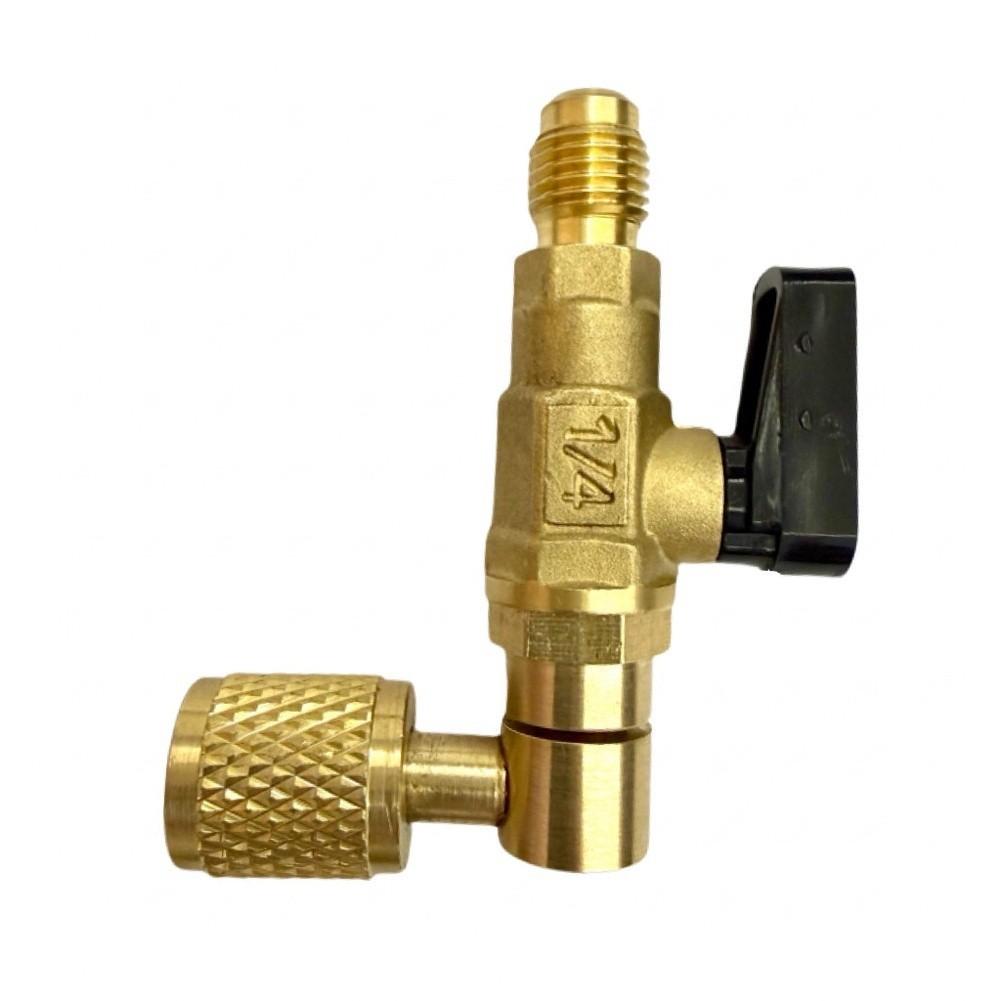 6.5*4cm Air Conditioning Refrigeration Charging Ball Valve 90 Degree R22 Safety Valve For HVAC Maintenance Quick Coupling