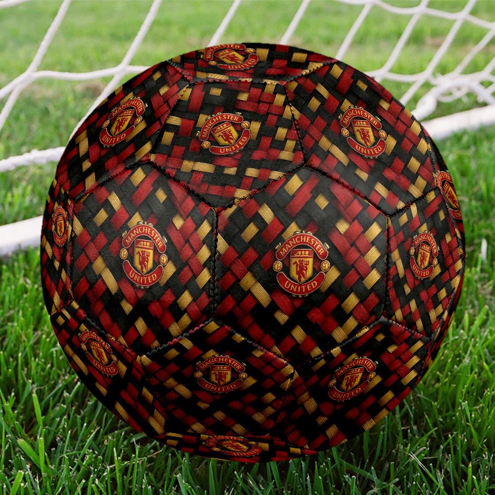Man Utd footballSoccer Ball Colorful All Ages Machine Stitched PVC Competition Ready Durable High-Bounce