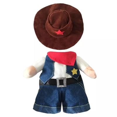 Costume da sceriffo per travestimento abbigliamento animali per cani di piccola taglia e gatti