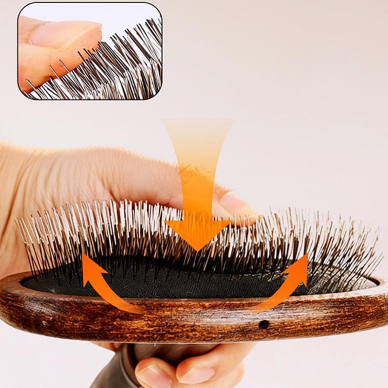 Dog Comb Wooden Dogs Brush Comfortable Handle Dogs Comb Massage Cat Brush Dog Grooming Brush Pet Hair Remover Combs Pet Products