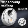 Compact Round Disc Lock Stainless Steel Security Lock Durable Disc Locking Padlock  Outdoor Use