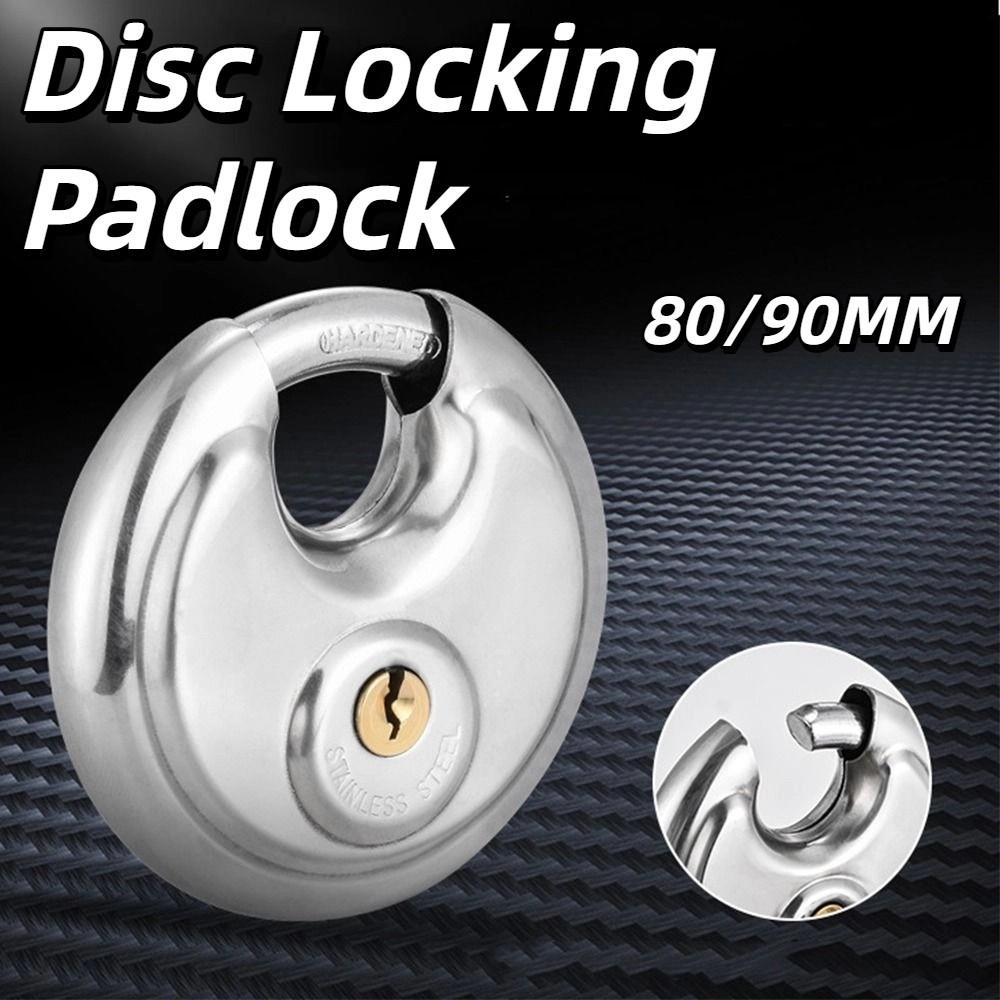 Compact Round Disc Lock Stainless Steel Security Lock Disc Locking Padlock  Carriage Door