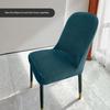 Nordic Silver Fox Fleece Curved Dining Table Chair Cover Universal Dining Chair Cover All-inclusive Elastic Stool Cover Non-slip Seat