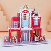 Kids 3D Stereo Puzzle Cartoon House Castle Building Model DIY Handmade Early Learning Educational Toys Gift for Children