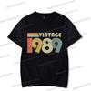 Harajuku 1980 To 1989 Year Streetwear Men Short Sleeve Established 1985 T-shirt O-neck  Women Birthday Gift Fashion Tshirts